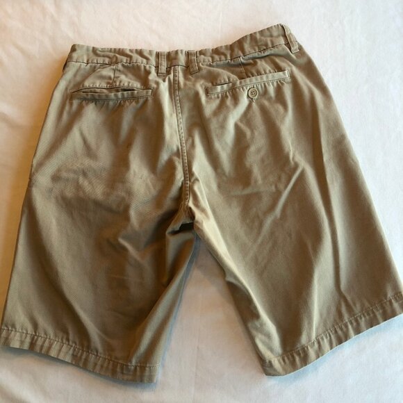 FOX Racing Taupe Flat Front Bermuda Shorts Size 32 - Picture 2 of 11